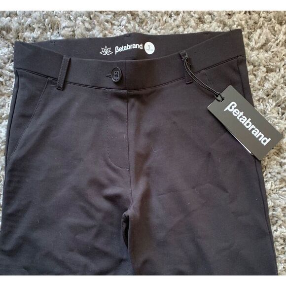 NWT Betabrand Straight CLASSIC BLACK YOGA Dress Pants sz SMALL PETITE retail $78 - Picture 6 of 7